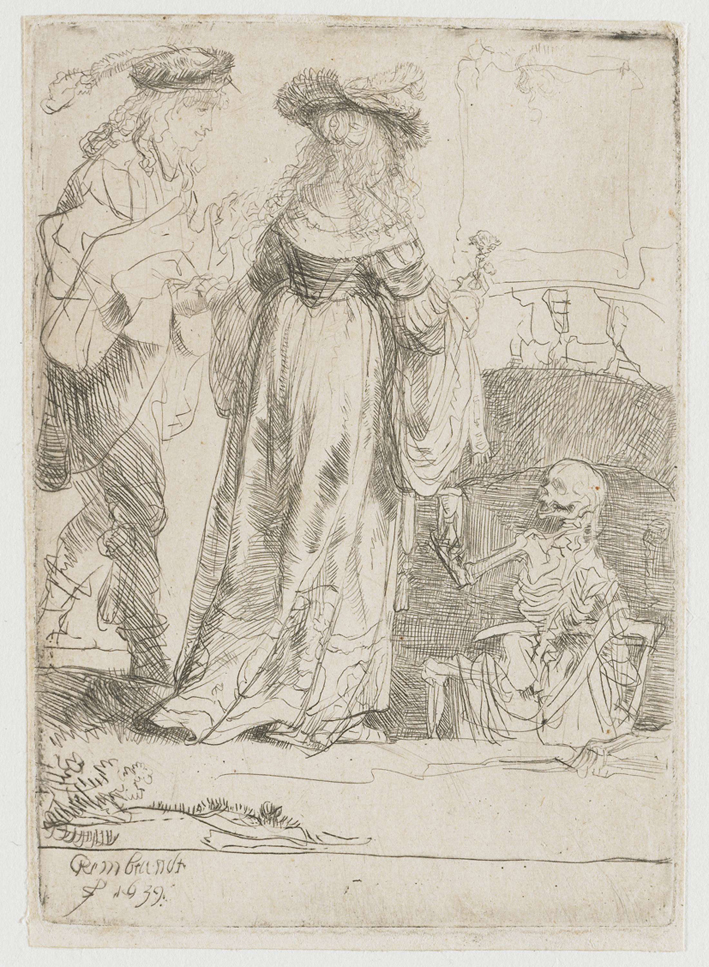  伦勃朗·梵·莱茵 Rembrandt van Rijn——死亡的出现（新婚夫妇在敞开的坟墓旁）